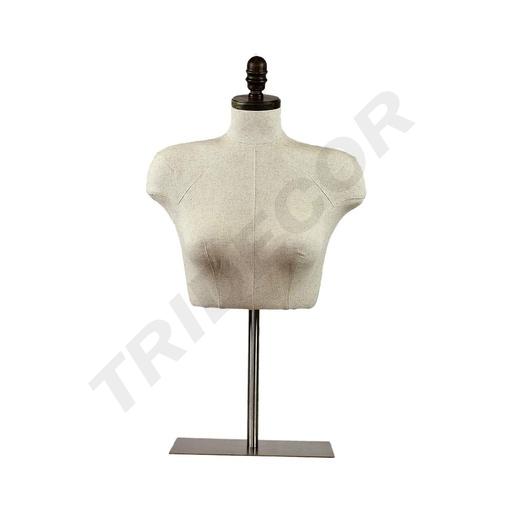 [040626] Busto Superior De Mujer En Lino, Base Regulable