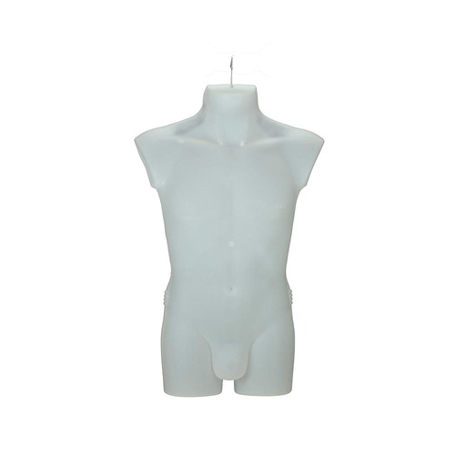 [040024] Maniquí Silueta Masculina con Percha, Color Blanco