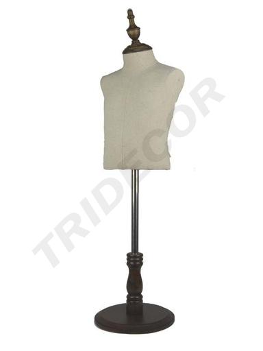 [040771] Busto Infantil En Lino Con Base De Madera