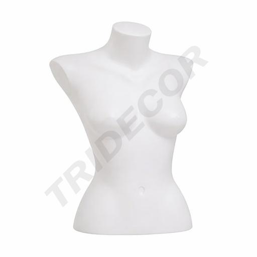 [041012] Busto Corto De Mujer En Plástico Blanco