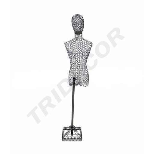 [040037] Busto De Mujer Metálico Color Negro