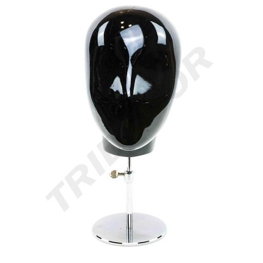 [040295] Cabeza de mujer lacada en negro, ajustable