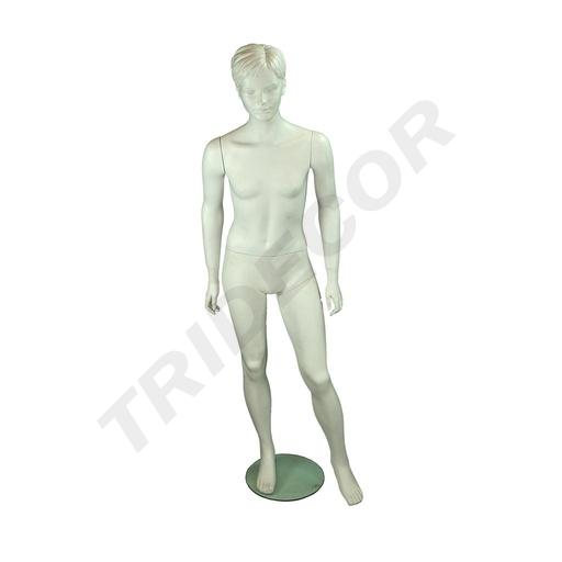 [040310] Maniquí Niña Adolescente Esculpido Blanco Mate
