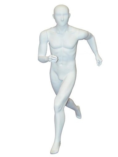 [040022] Maniquí Deportivo de Hombre Blanco Mate Running