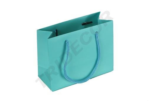 [010986] Bolso de lujo azul 14x6x11cm 12/paquete