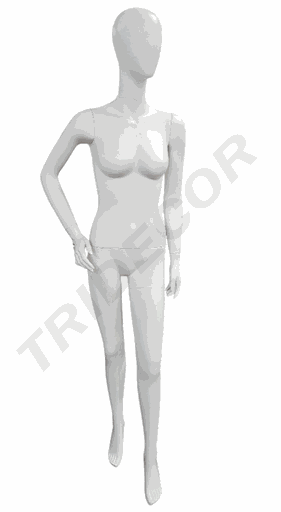 [040194] mannequin femme en blanc mat