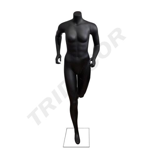 [040931] Female Sports Mannequin Jogging Headless Black Color