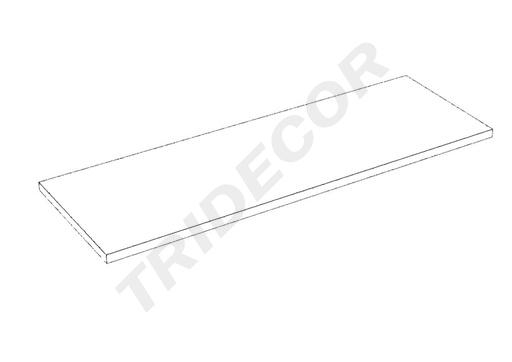 [045541] Weißes Holzregal 120X40 cm 19 mm