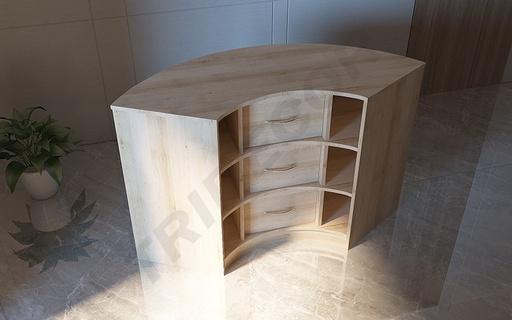 [0275001] Mostrador Curvado Varios Colores 150x50x90cm