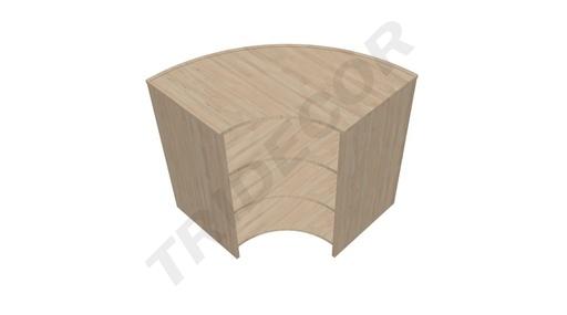 [0275002] Curved Counter 120x50x90 cm Various Colors