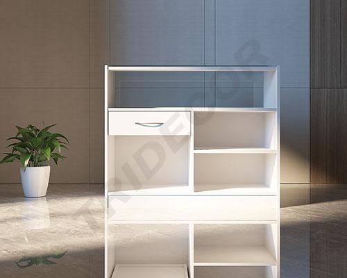 [0270002/150B] Bancone con vetro 150x50x90 cm Bianco