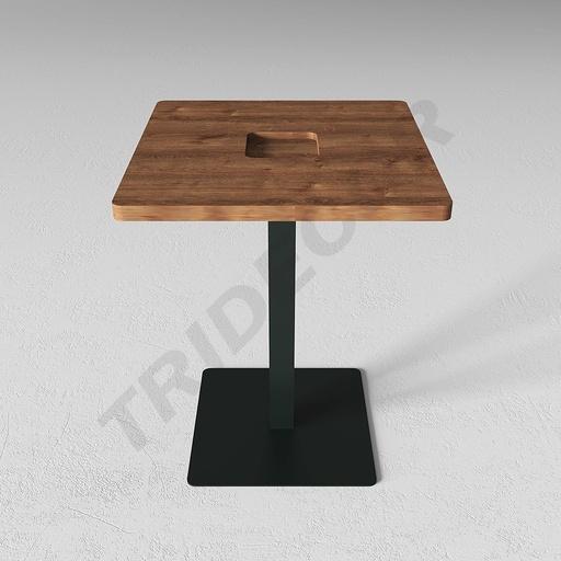 [0273021] Mesa de Madera Cuadrado Con Detelle para Hosteleria 60X60X76.4cm Vario Colores