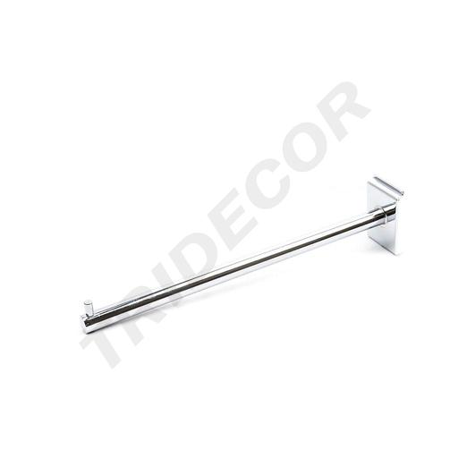[002363] 铝板钩-16mm 管电镀一钉 Gancho Redonda 16mm Cromado Un Clavo para Aluminio30cm