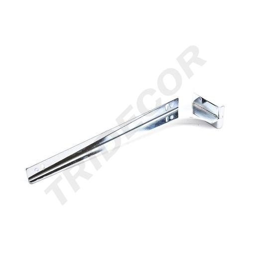 [002365] 细槽铝合金电镀三角玻璃支架Soporte Cromado para Aluminio Con Crista30cm