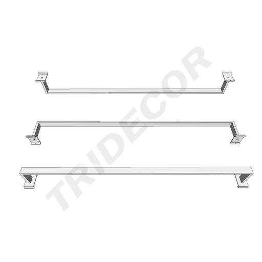[006542] Bară de aluminiu cromată 60cm