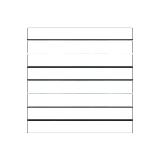 [045010] 7.5槽白色槽板Panel de lama Blanco Mate 7.5 Guías 120X120cm