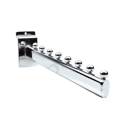 [002015] 八珠下斜板钩 Colgador Inclinado Con 8 Bolas para Panel de lama 30cm