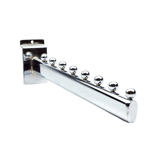 [002015] 八珠下斜板钩 Colgador Inclinado Con 8 Bolas para Panel de lama 30cm