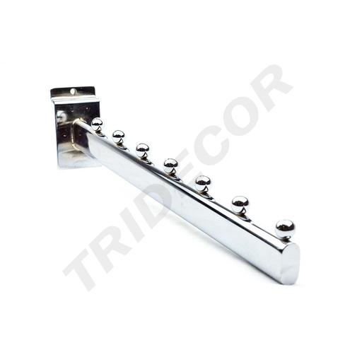 [002337/002270] 卡槽板电镀椭圆管下斜七珠Colgador Inclinado para lama 7 Bolas 40cm50/caja
