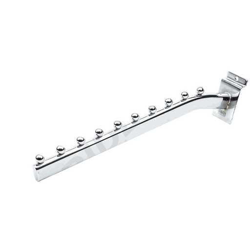 [002000] Perchero Inclinado Para Panel de Lamas 10 Bolas 35 Cm
