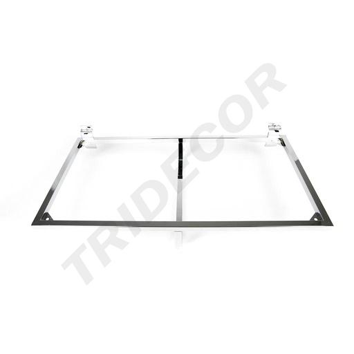[006111] 卡槽板电镀方双层层板架侧面挂Estante para lama con Colgador Cromado 60.5X31.5cm