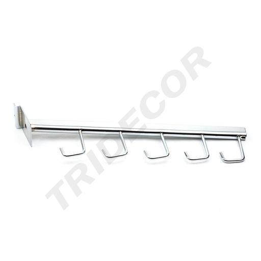 [002093] 卡槽板电镀挂袋钩 Soporte de Bolsa para Pane de lama Cromado 40cm 50/caja