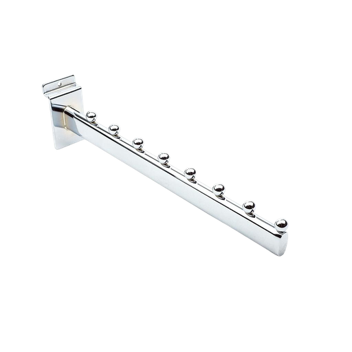 [002016] Colgador Inclinado 8 Bolas Para Panel De Lamas 35 cm