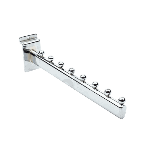 [002017] Colgador Inclinado Con 8 Bolas Panel De Lamas 40 Cm