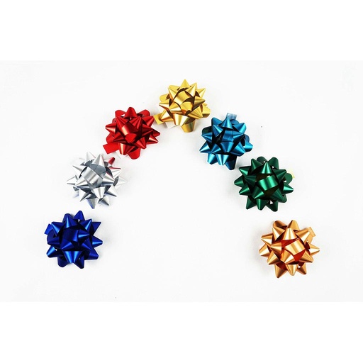 [014735] Adhesive Stars Metallic Colors 5X5X3cm 100 units/Box