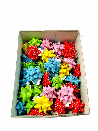 [8031653516695] Stelle adesive di vari colori pastello con punti 15mm/50pz 31262/68262