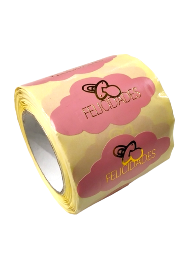 [0141046] Autocolante de Parabéns 5x2.7cm