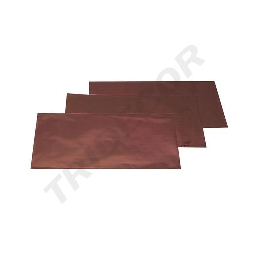 [010366] Busta metallica marrone 15X10cm 100 pezzi/pacco