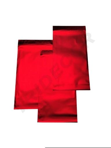 [0101064] Sobres Metalizados Rojos Con Adhesivo 15X25+4 Cm
