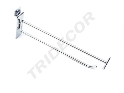 [001018] 双线电镀带价格牌板钩 25CMGancho Doble Cromado Con Portapreciopara Pane de lama25cm 100/caja