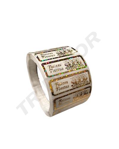 [014422] Autocolant 36X13mm Sarbatori Fericite 500-Rola
