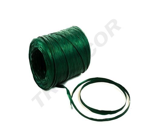 [8031653222343] Cinta De Rafia Verde Oscuro 200 Metros 5 Mm