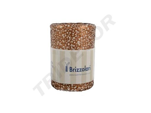 [8031653460653] Copper Raffia Ribbon Roll with Stars 5mmx200m 68244 Col19