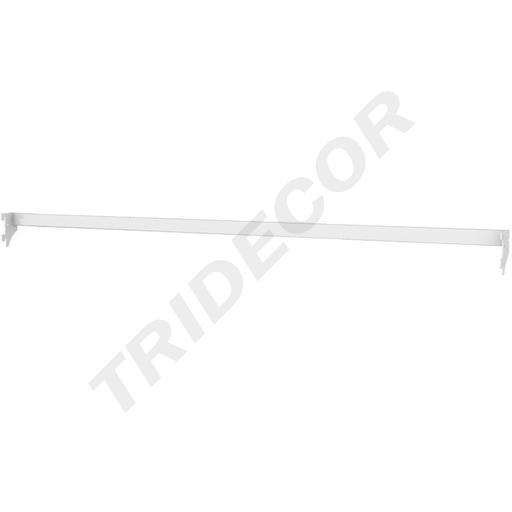 [013184] Barre d'étagère en métal blanc 120 cm