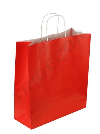 [010779] Borsa di carta di cellulosa rossa 49X45X15 cm 25 unità