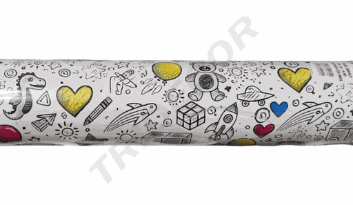[014176MR] Different Color Red Gift Wrapping Paper Drawing