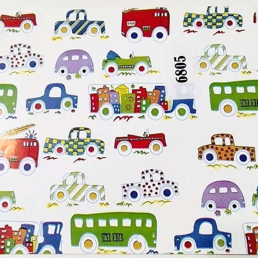 [014177] Papier cadeau pour enfants véhicules 31cm