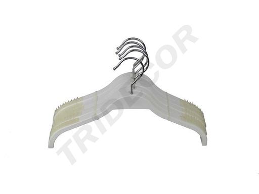 [005140] 胶合木无杆白色亮光衣架Percha Infantil Blanco Brillo 33cm(5undes/pq)100/caja