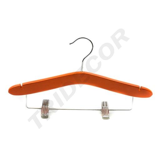 [005112] Kinder-Holzbügel mit Stangen und Clips verschiedene Farben 5 Einheiten