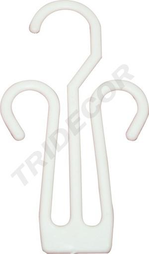 [007030] Cintre à chaussures en plastique flexible couleur blanc 10 unités