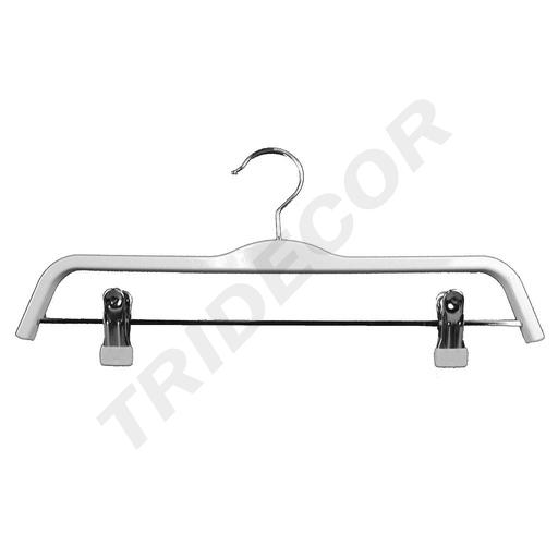 [005141] Cabide de Madeira para Crianças com Clips Cor Branca 29,2cm 5 unidades