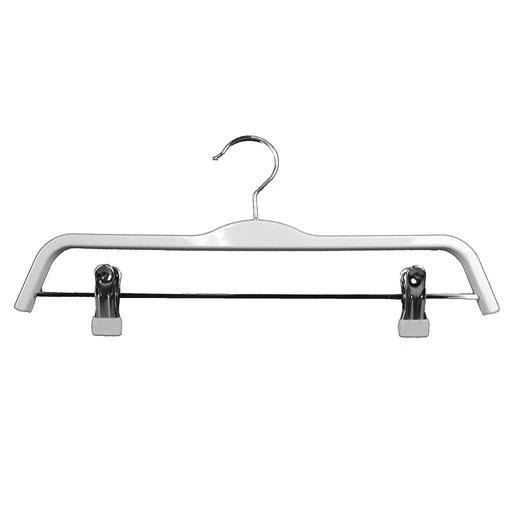 [005141] Perchas de Madera para Niños con Clips Color Blanco 29,2cm 5 unidades