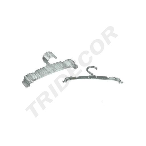 [005097] 塑料透明带夹内衣架Percha de Plástico Rígida para Lencería (10undes/pq) 1000/caja
