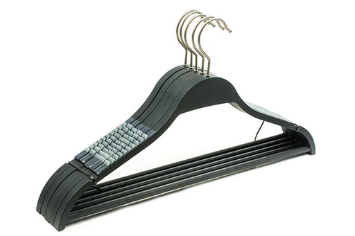 [005071] Grucce di legno scanalate con asta e antiscivolo 43 cm
