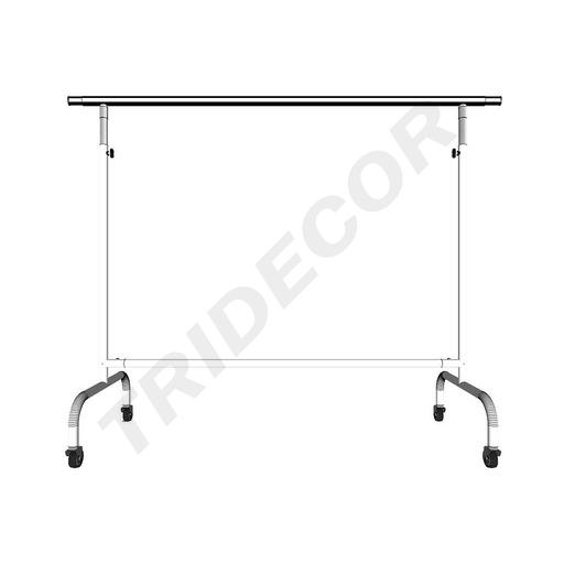 [038913] Perchero de acero ajustable con brazos extensibles, blanco