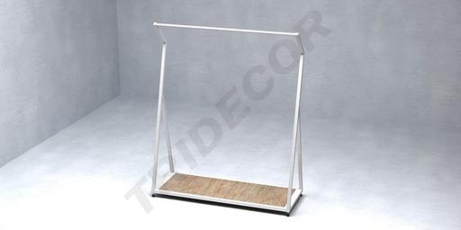[038300] Perchero blanco mate forma z, CON TABLA